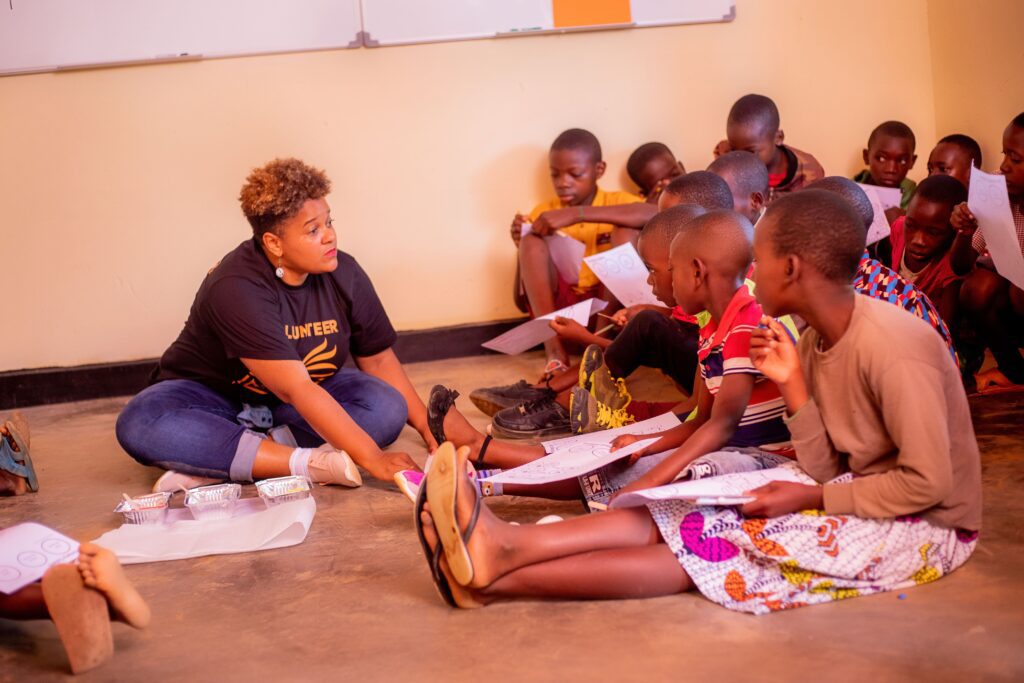 Children learning at Inzozi Learning Center in Gashora, Rwanda